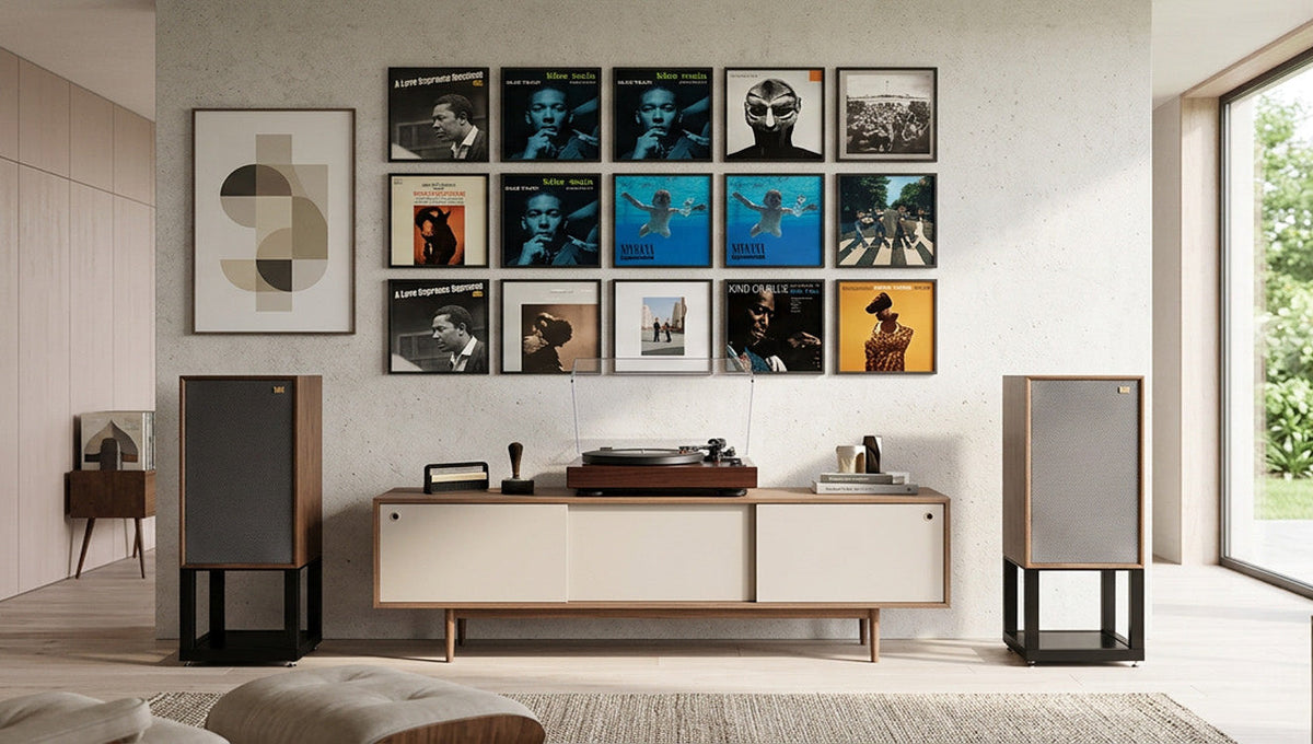 Dual CS-718Q in Walnut with a complete Hi-Fi system in a listening room